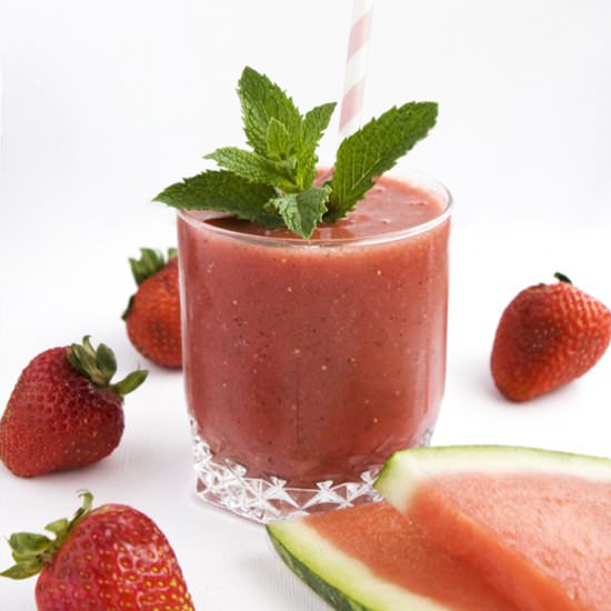 Strawberry Watermelon Mint Smoothie