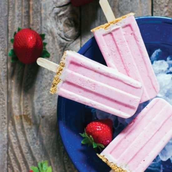 Strawberry Cheesecake Ice Pops