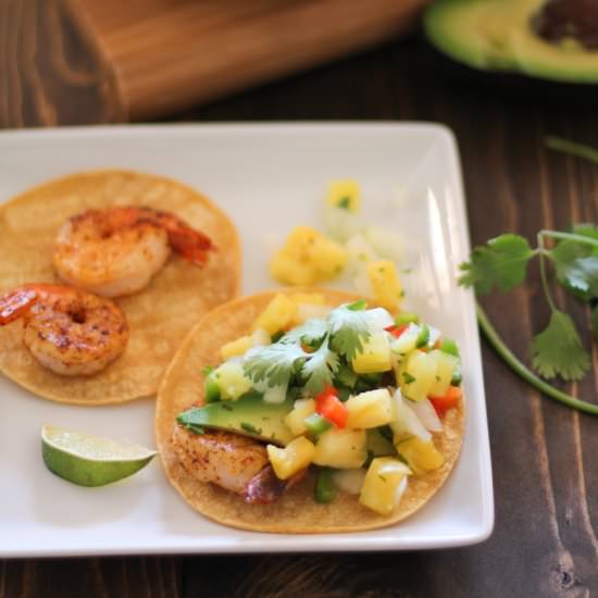 Shrimp and Avocado Tacos