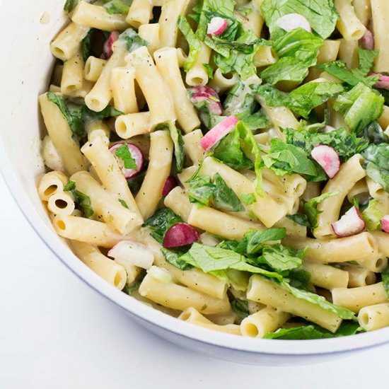 Creamy Ziti Pasta with Veggies