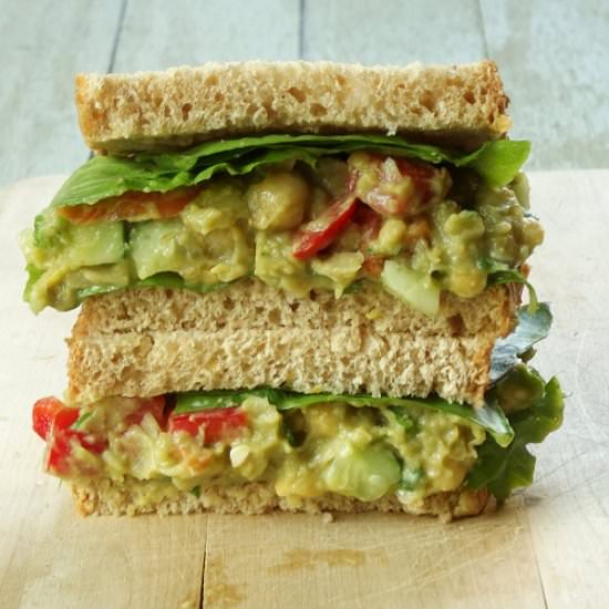 Smokey Chickpea Avocado Sandwiches