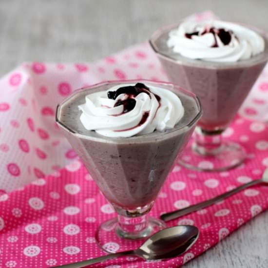 Eggless Blueberry Mousse