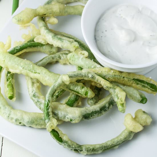 Garlic Scape Tempura