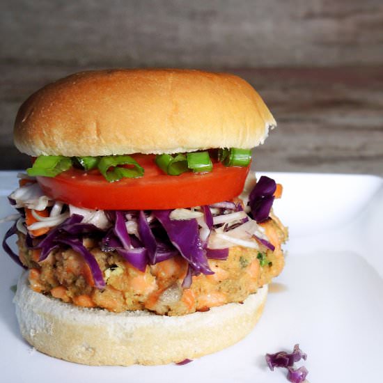 Asian Salmon Burgers with Orange