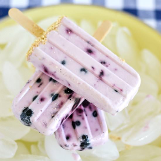 Blueberry Cheesecake Ice Pops