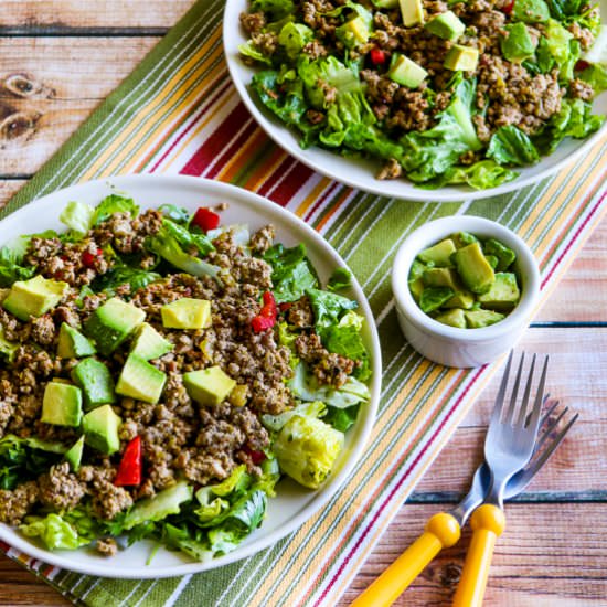 Green Chile Turkey Taco Salad