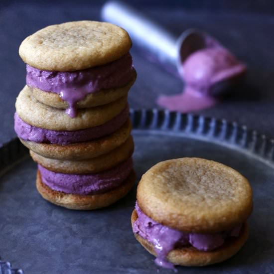 Blackberry Ice Cream Sandwiches