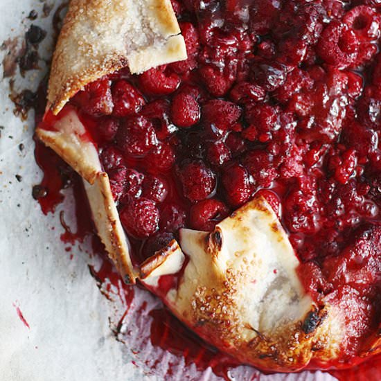 Raspberry Rhubarb Galette