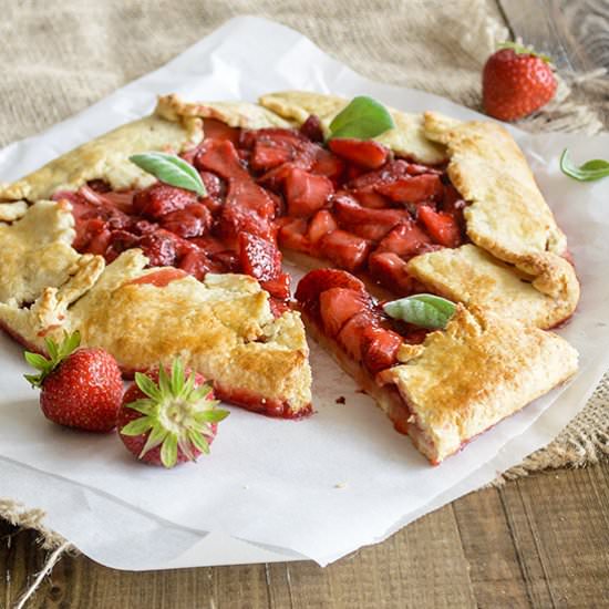 Rustic Tart with Strawberries