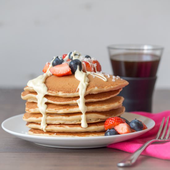 Coconut Pancakes with Chocolate