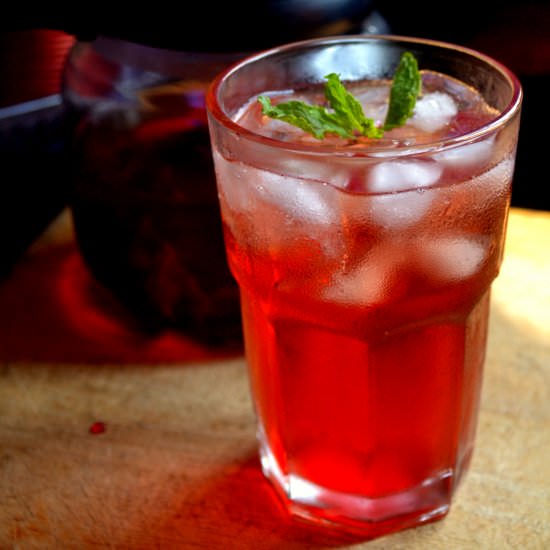 Rose Mint Green Iced Tea