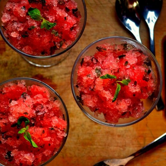 Watermelon Mint Granita