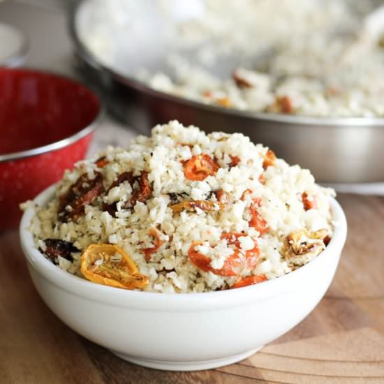 Tomatoes with Cauliflower Rice