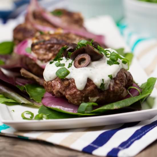 Greek Lamb Burgers