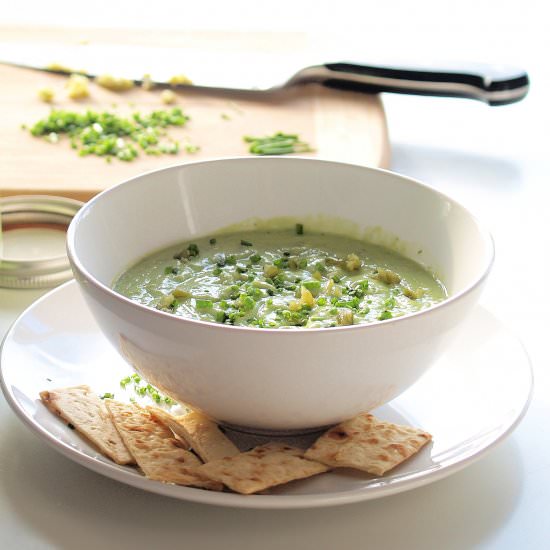 Cucumber avocado soup