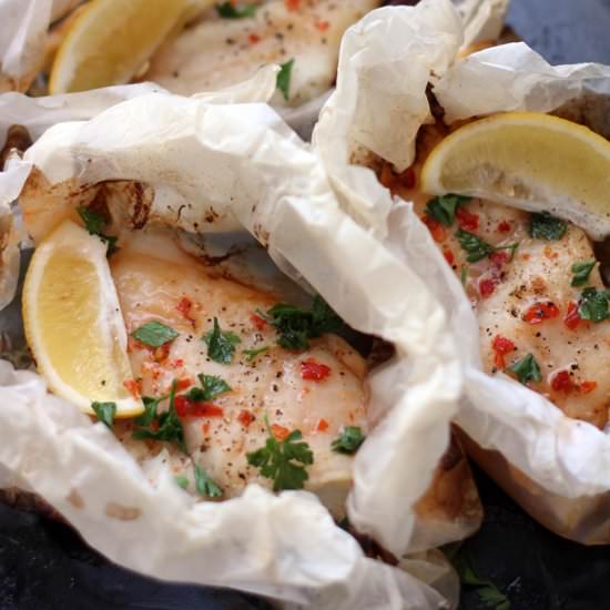 Sweet Chilli and Lemon Fish Parcels