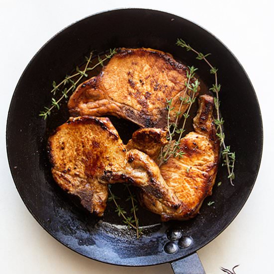 Bourbon Molasses Pork Chops