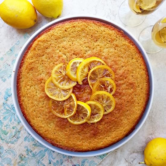 Lemon olive oil cake
