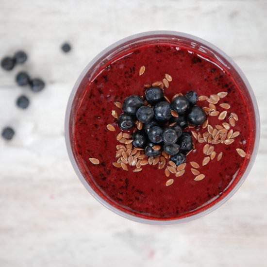 Blueberry Flaxseed Smoothie