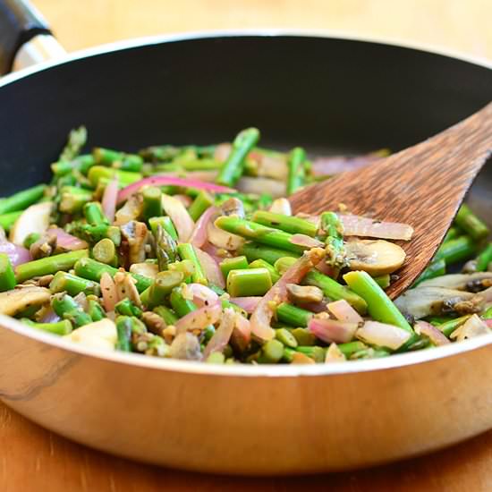 Asparagus Mushroom Saute