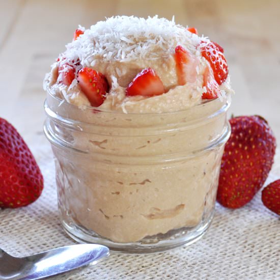 Coconut Rhubarb Pudding