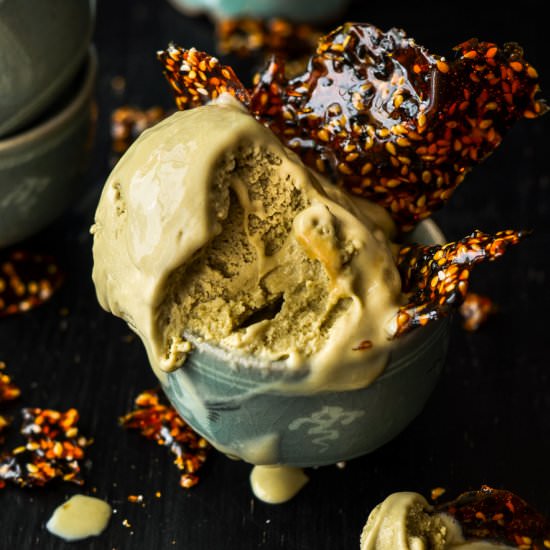 Green tea sundaes