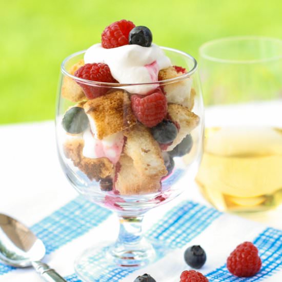 Berry Parfaits with Angel Food