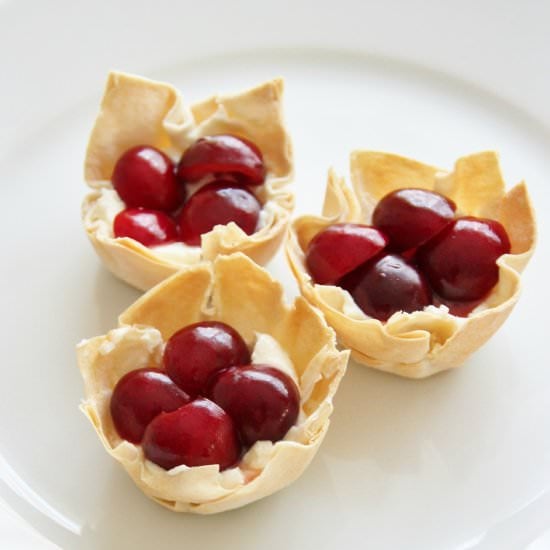 Cherry Phyllo Tartlets