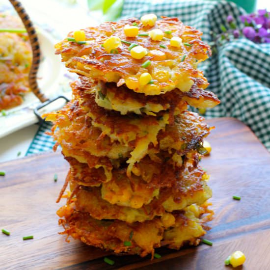 Crispy Corn & Potato Cakes