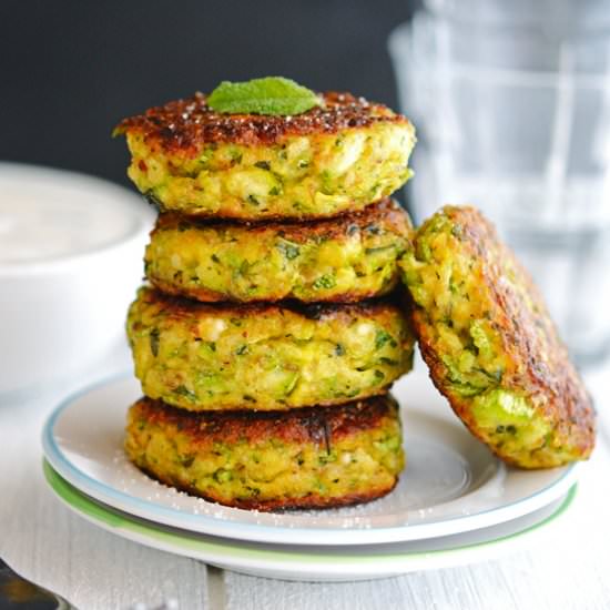 Creamy Greek Zucchini Patties