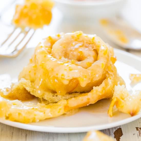 The Best Glazed Orange Sweet Rolls