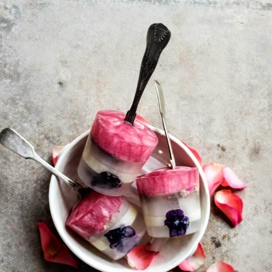 Raspberry Coconut Lollies