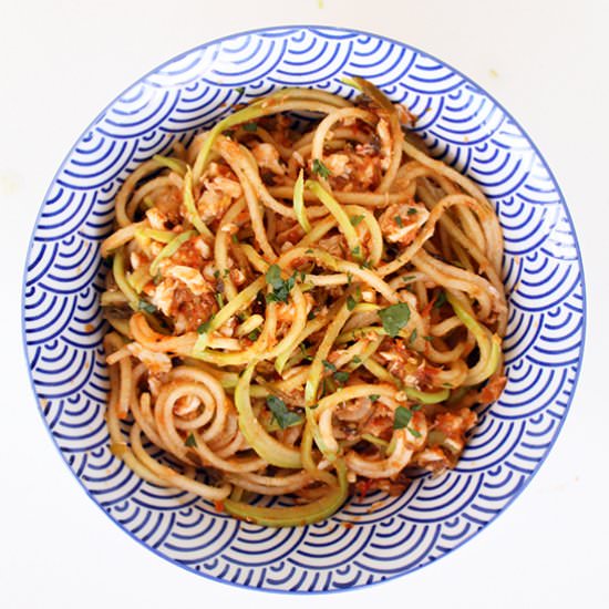 Chayote Noodles with Crab