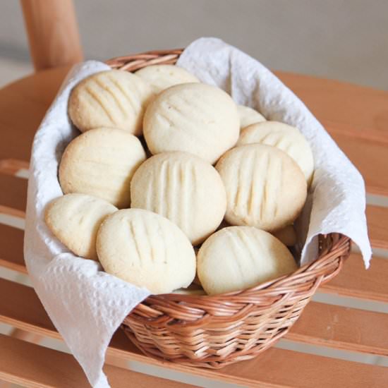 Eggless Shortbread Cookies