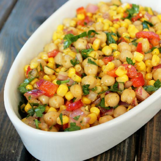 Indian Chickpea and Corn Salad
