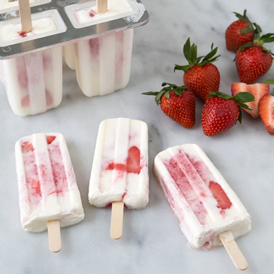 Strawberry Cheesecake Popsicles