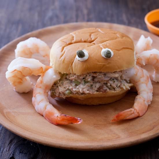 Crabby patty sandwich