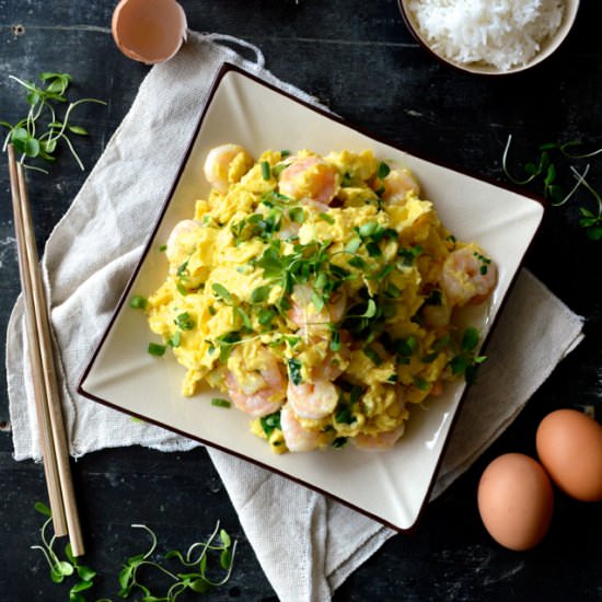 Stir-fried Shrimp and Eggs