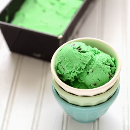 No churn mint chip ice cream