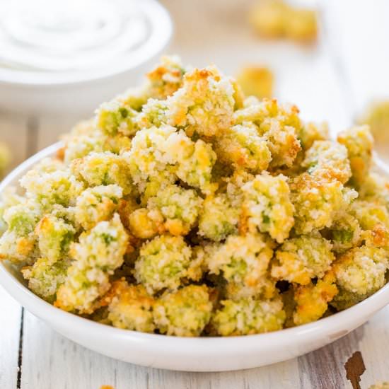 Baked Parmesan Edamame Bites
