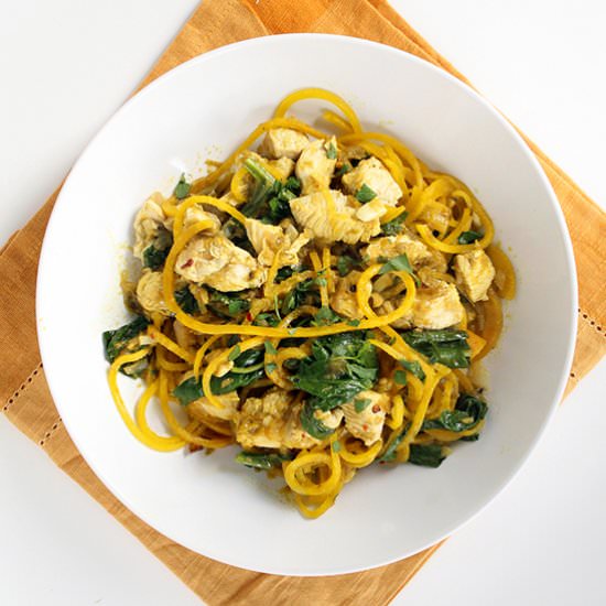 Spicy Chicken and Golden Beet Pasta