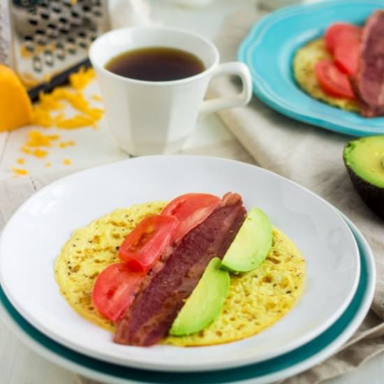Bacon, Avocado and Tomato Egg Wraps
