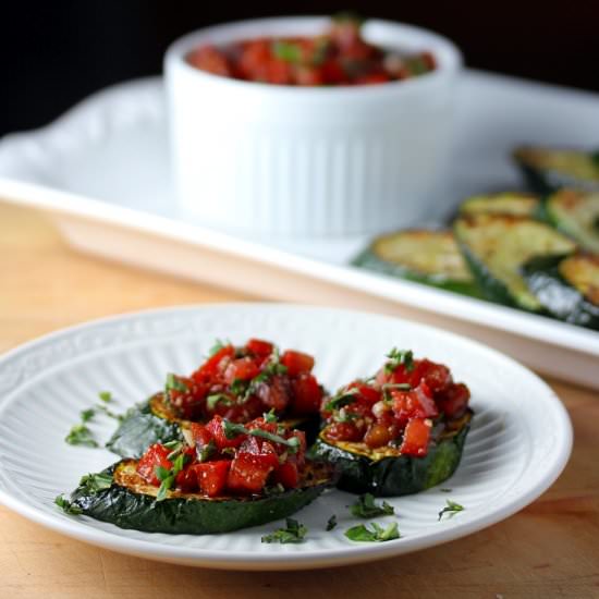 Grilled Zucchini Bruschetta