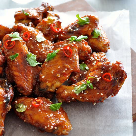 Sticky chinese chicken wings