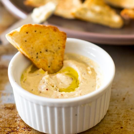 Whipped Feta Dip and Garlic Chips