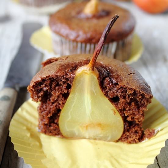 Pears and Chocolate Muffins