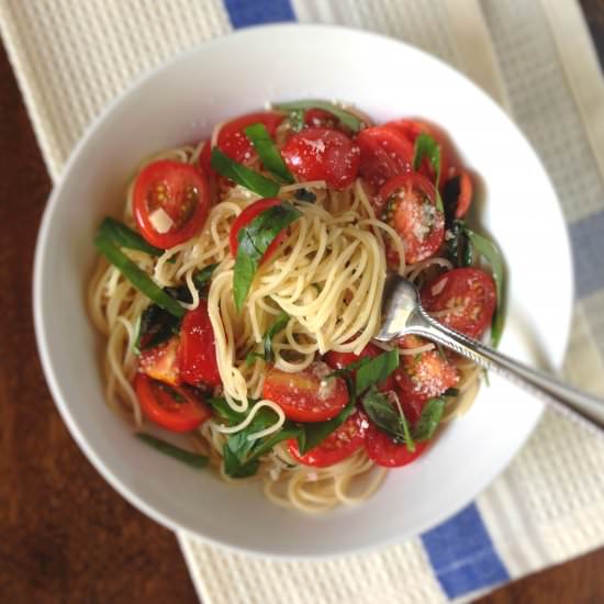 Angel Hair Pasta w Lemon-Garlic