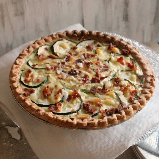 Bacon, Cheddar & Zucchini Quiche
