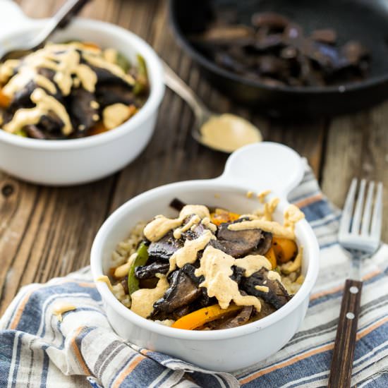 Portobello Philly Cheese Steak Bowl