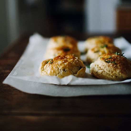 Scones with feta and herbs